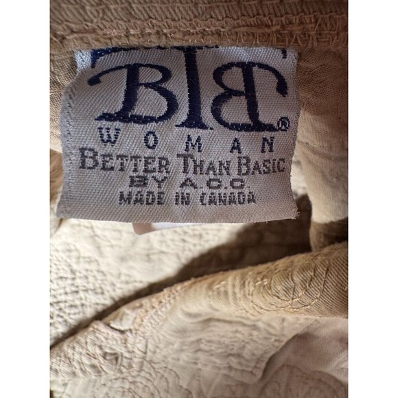 Womens Beige Quilted Button-Up Jacket By BTB Woman 2X 100% Cotton Made In Canada - Picture 5 of 14